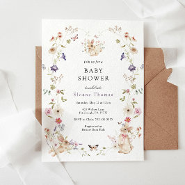 Invitación a Baby Shower de Bunny Wildflower