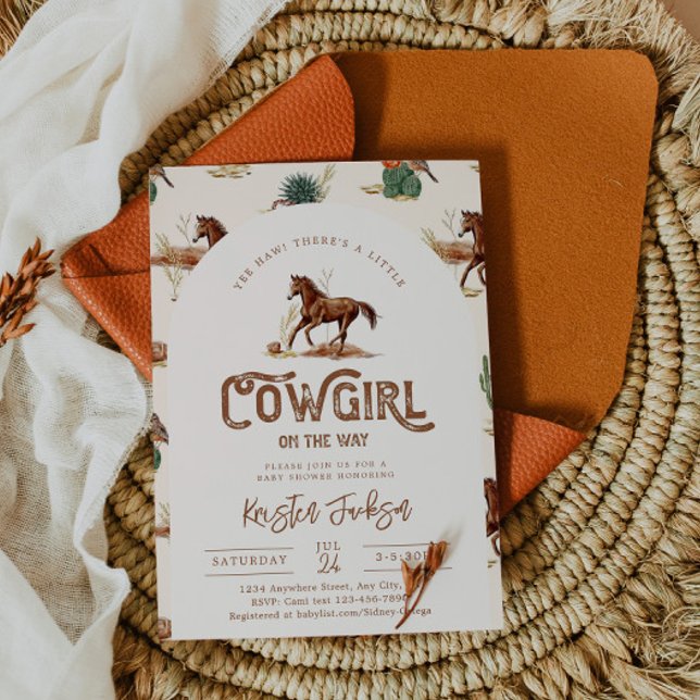 Invitación a Baby Shower de Caballo de Vaquera (Subido por el creador)