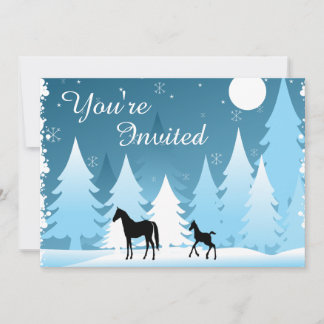 Invitación a Baby Shower de Caballo de Woodland Ni