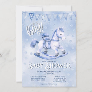 Invitación a Baby Shower de caballos de Rockefas A