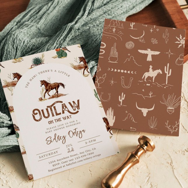 Invitación a Baby Shower de caballos occidentales (Subido por el creador)