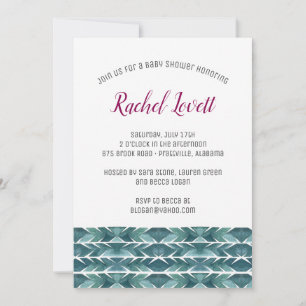 Invitación a Baby Shower de Cactus Texture