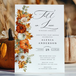 Invitación a Baby Shower de Caer en Amor