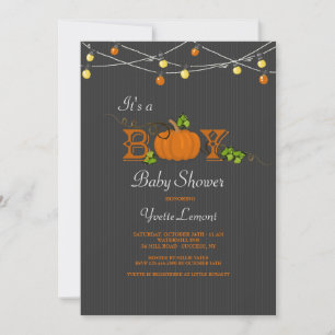 Invitación a Baby Shower de Calabaza