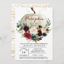 Invitación a Baby Shower de calabaza - Caer en Bab