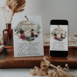 Invitación a Baby Shower de calabaza - Caer en Bab