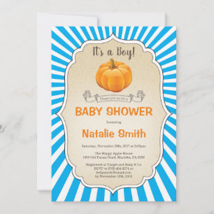 Invitación a Baby Shower de Calabaza Otoño Niño