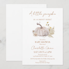 Invitación a Baby Shower de calabaza pequeña