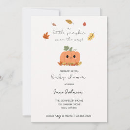 Invitación a Baby Shower de calabaza pequeña