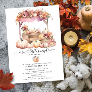 Invitación a Baby Shower de calabaza pequeña