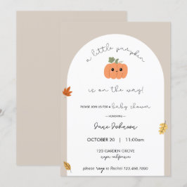 Invitación a Baby Shower de calabaza pequeña