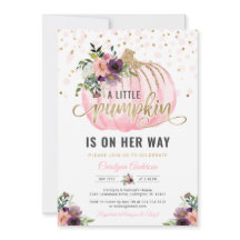 Invitación a Baby Shower de calabaza pequeña - 5x7