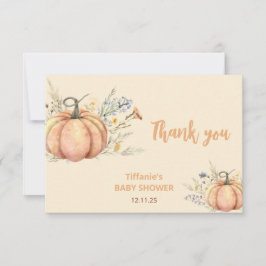 Invitación a Baby Shower de calabaza pequeña | Tem