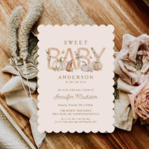 Invitación a Baby Shower de calabaza rusa