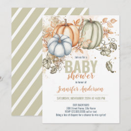 Invitación a Baby Shower de calabazas