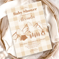 Invitación a Baby Shower de camping neutro