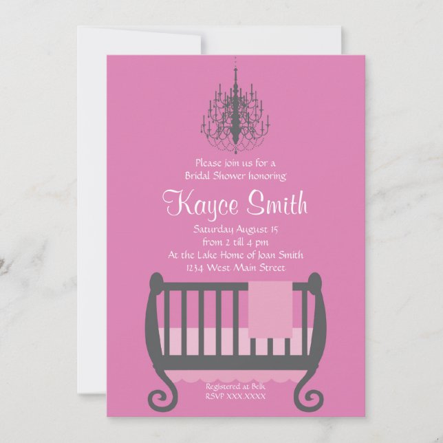 Invitación a Baby Shower de Candelier (Anverso)