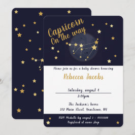 Invitación a Baby Shower de Capricorn zodiac