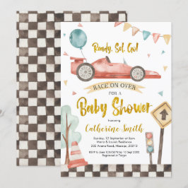 Invitación a Baby Shower de Carreras Boy