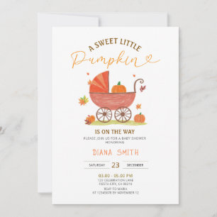 Invitación a Baby Shower de Carruaje de Calabaza P