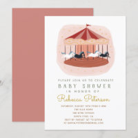 invitación a Baby Shower de carrusel