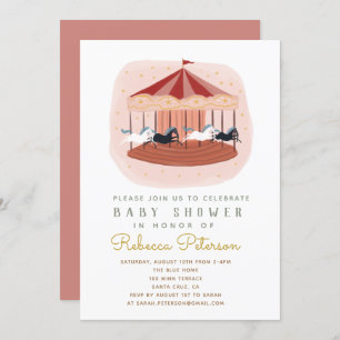 invitación a Baby Shower de carrusel