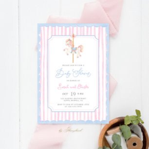 Invitación a Baby Shower de carrusel