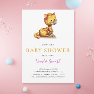 Invitación a Baby Shower de Cat Cute