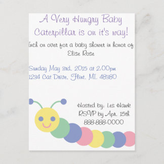 Invitación a Baby Shower de Caterpillar