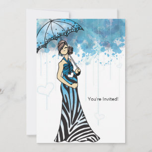 Invitación a Baby Shower de cebra