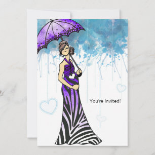 Invitación a Baby Shower de cebra