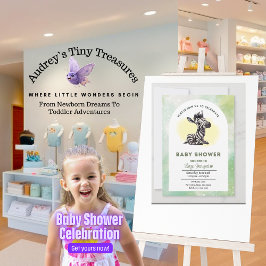 Invitación a Baby Shower de cebra Personalizado en