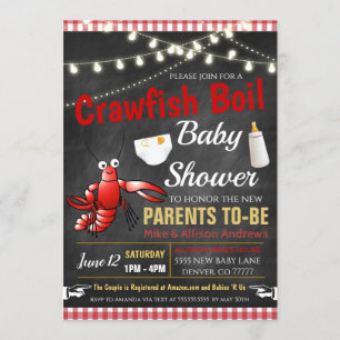 Invitación a Baby Shower de Cerveza Crawfish