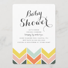 Invitación a Baby Shower de Chevron