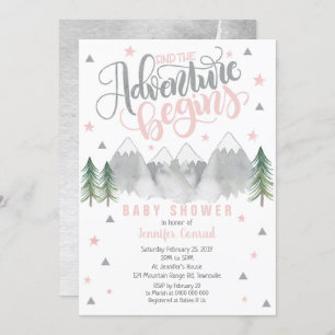 Invitación a Baby Shower de Chica Adventure