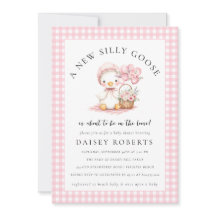 Invitación a Baby Shower de Chica de acuarela de c