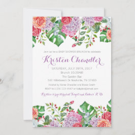 Invitación a Baby Shower de Chica de Brunch floral
