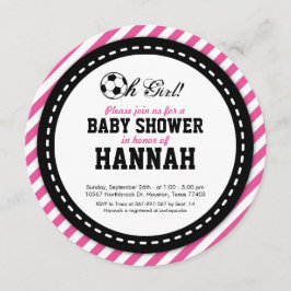 Invitación a Baby Shower de Chica de fútbol