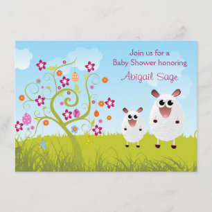 Invitación a Baby Shower de Chica de huevos de ove