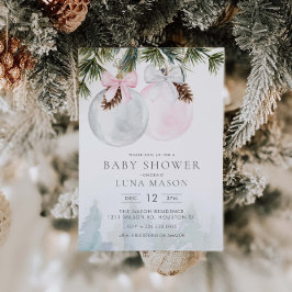 Invitación a Baby Shower de Chica de invierno
