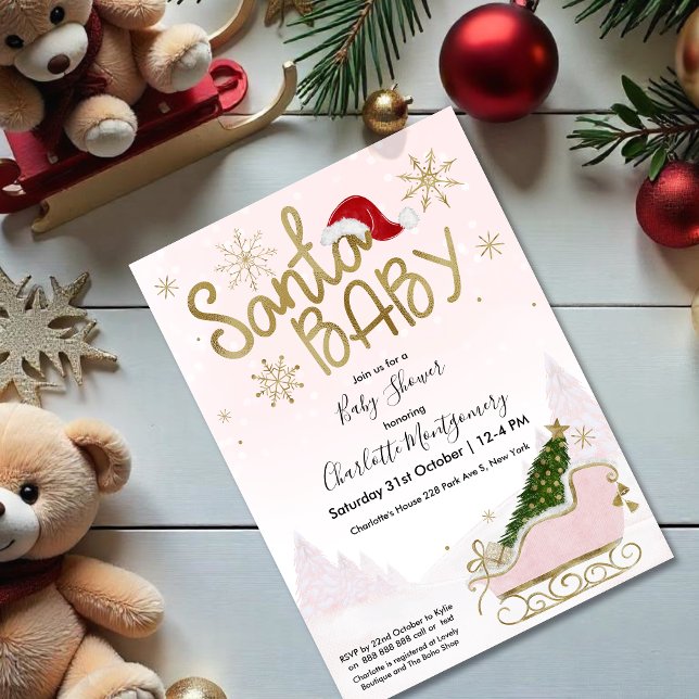 Invitación a Baby Shower de Chica de Navidades de  (Subido por el creador)