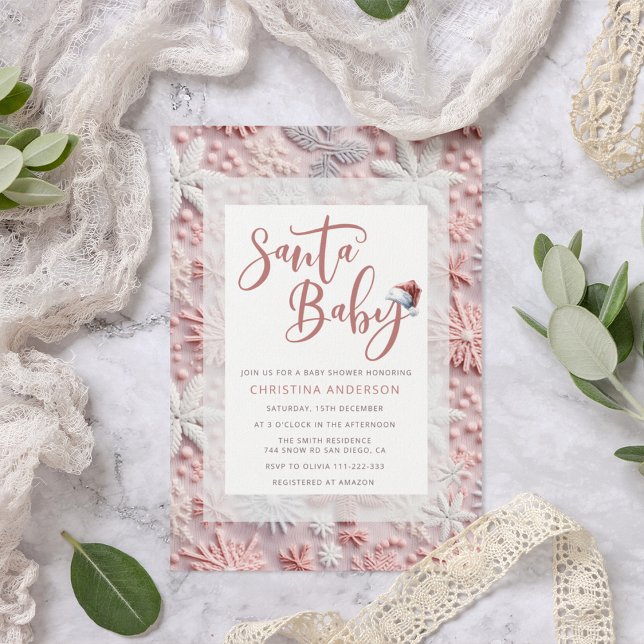Invitación a Baby Shower de Chica de Navidades de  (Subido por el creador)