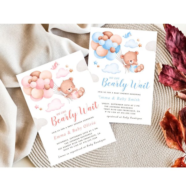 Invitación a Baby Shower de Chica de Oso de Teddy (Subido por el creador)