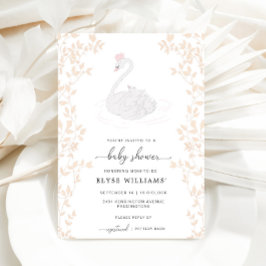 Invitación a Baby Shower de Chica de Princesa de S
