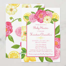 Invitación a Baby Shower de chica Floral Garden Le