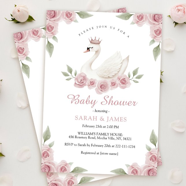 Invitación a Baby Shower de Chica Swan (Subido por el creador)