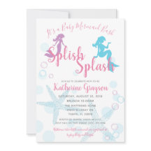 Invitación a Baby Shower de Chica Verde azulado de