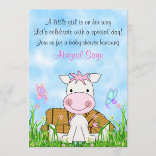 Invitación a Baby Shower de Chicas de heno y cutto