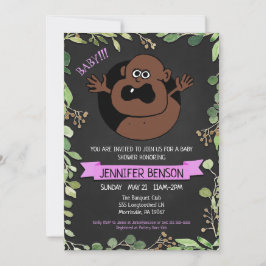 Invitación a Baby Shower de chicas divertidos