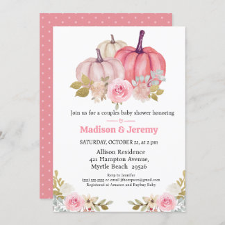 Invitación a Baby Shower de Chicas rosados de Co E